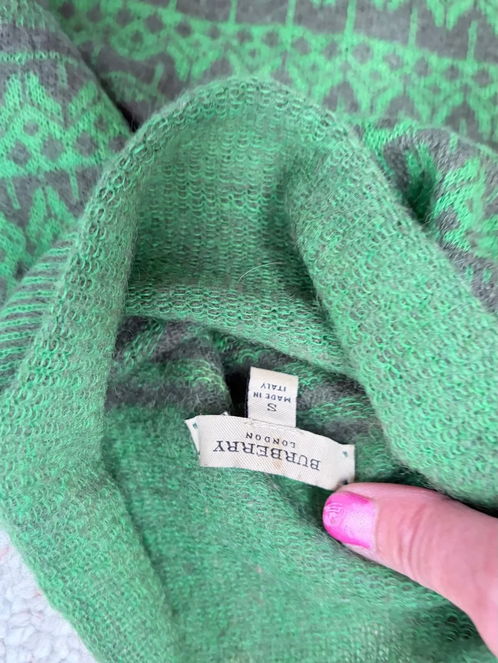 Burberry Green Sweater